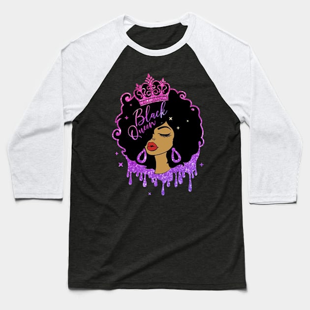Black Queen, Black Girl Magic, Black Queen, Black Lives Matter Baseball T-Shirt by UrbanLifeApparel